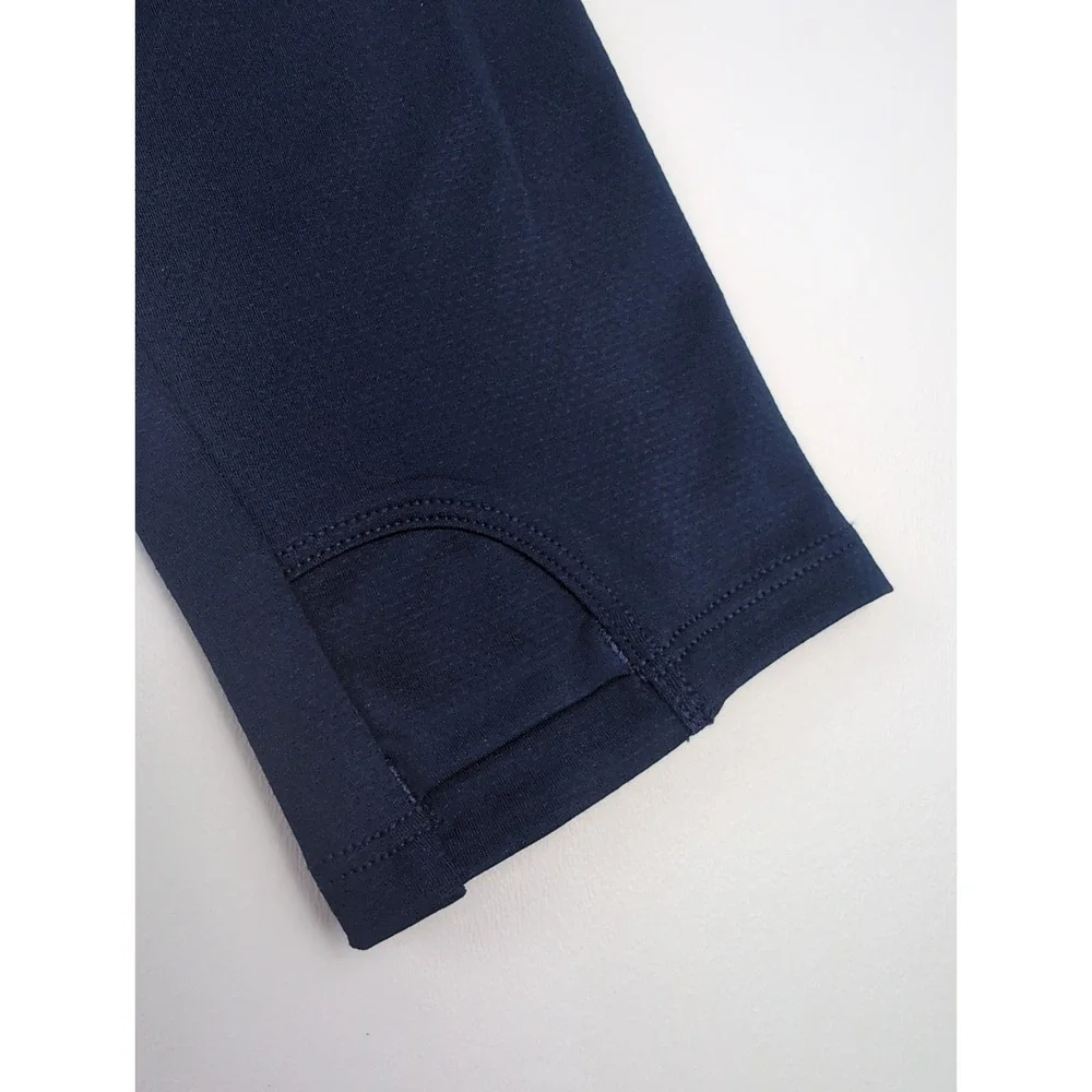 Lot of 2 - Athleta Girl School Day Uniform Long Sleeve Polo Navy Blue Size XL/14